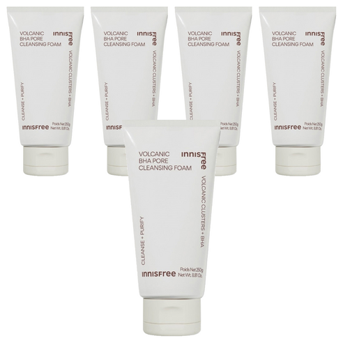 이니스프리 화산송이 BHA 모공 클렌징폼 대용량, 250g, 5개