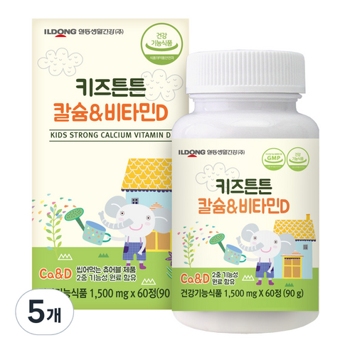 일동생활건강 키즈튼튼 칼슘 앤 비타민D, 5개, 90g