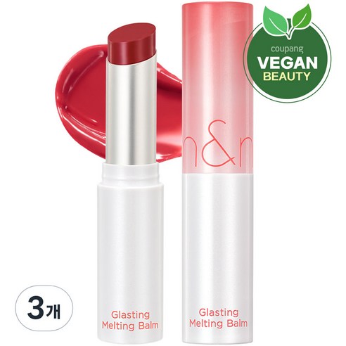 롬앤 글래스팅 멜팅 립밤, 04 히피 베리, 3.5g, 3개