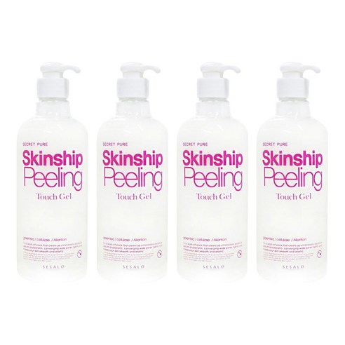 새살로 시크릿 퓨어 스킨쉽 필링 터치젤, 500ml, 4개