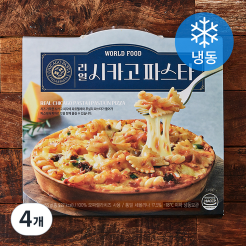 리얼 시카고 파스타 (냉동), 455g, 1개입, 4개