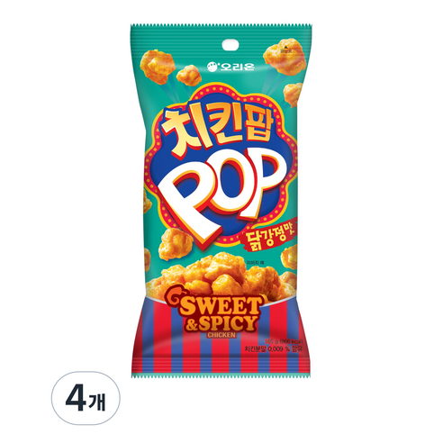 오리온 치킨팝 닭강정맛, 165g, 4개