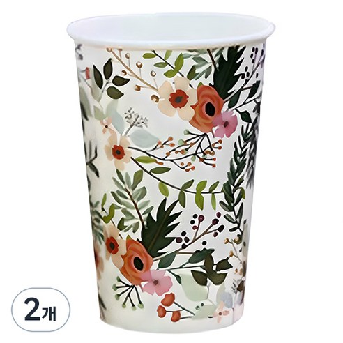 투고팩 플라워 종이컵 390ml, 50개입, 2개