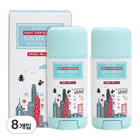 은율 나이트뷰 뽀송 선스틱 이엑스 SPF50+ PA++++, 15g, 8개