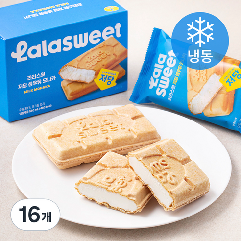 라라스윗 생우유 모나카 아이스크림 (냉동), 140ml, 4개입, 4개