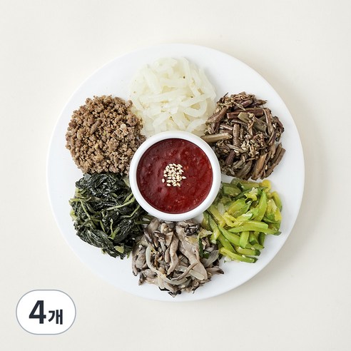 정미경키친 한우 나물비빔밥 세트, 205g, 4개