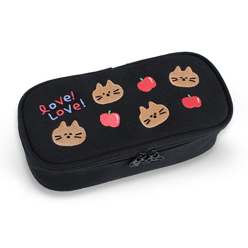 아이코닉 두들 대용량 펜파우치, 02 Black, 1개