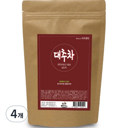아이앤티 자연한잔 대추차 삼각티백, 1.2g, 50개입, 4개