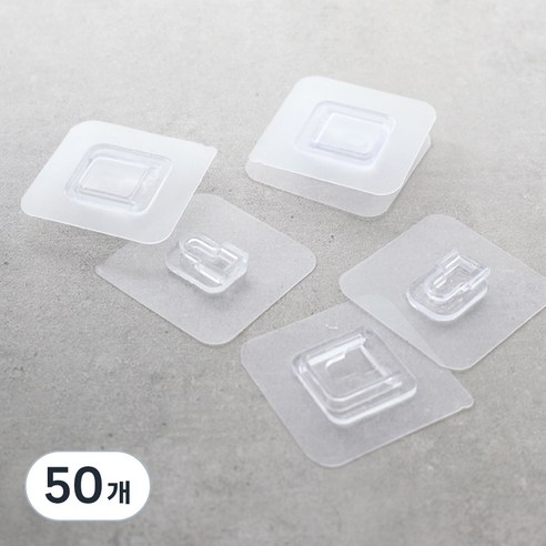 접착식 다용도 스티커 홀더, 투명, 50개