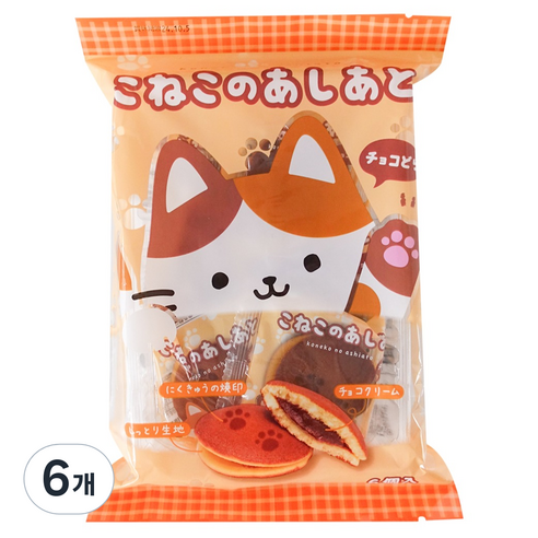 츠구야 고양이 도라야키 초코 크림, 120g, 6개