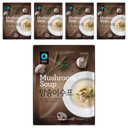청정원 양송이수프, 1kg, 5개