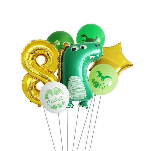 이모쿠비 생일파티 숫자풍선세트, 공룡 8, 1세트