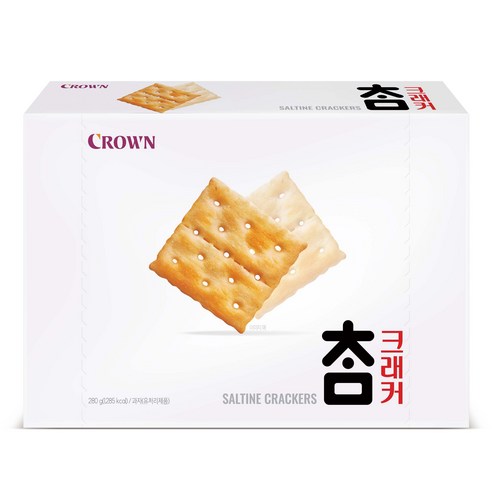 과자사탕초콜릿간식/V15_크라운 참크래커 280g/사무실,회사,탕비실,모임,어린이집,학원,교회,과자파티, 280g, 1개