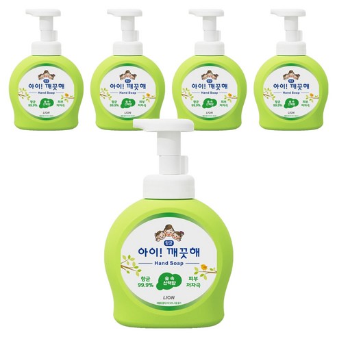 아이깨끗해 숲속산책향 용기, 490ml, 5개