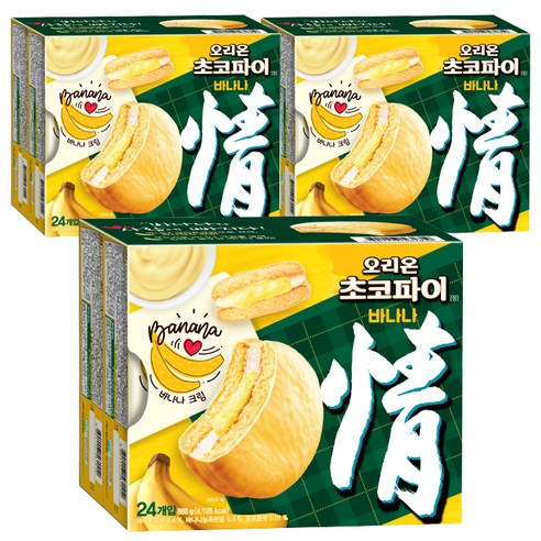 오리온초코파이 바나나맛 케이크, 444g, 12개