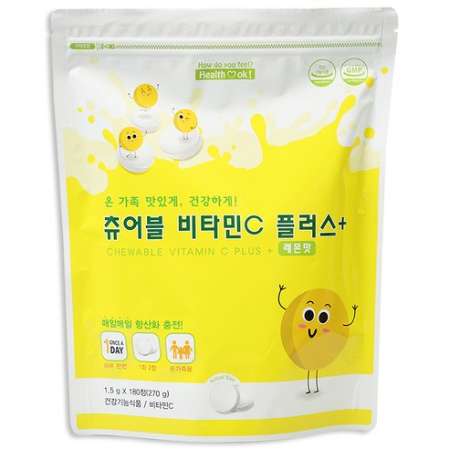 츄어블 비타민 C 플러스 영양제, 180정, 1개