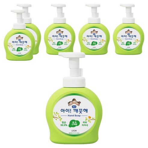 아이깨끗해 숲속산책향 용기, 490ml, 6개