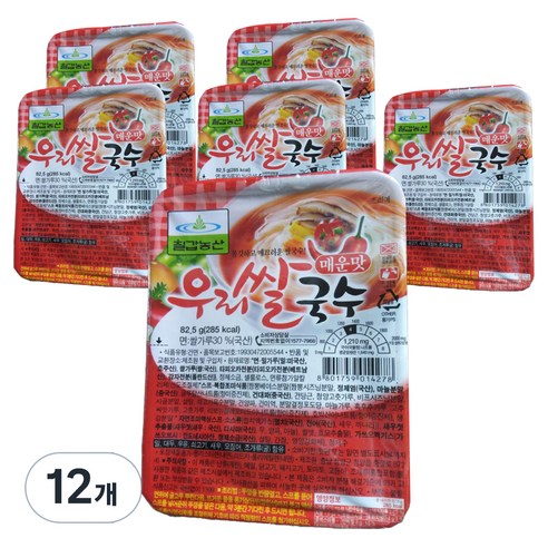 칠갑농산 우리쌀국수 매운맛, 82.5g, 12개