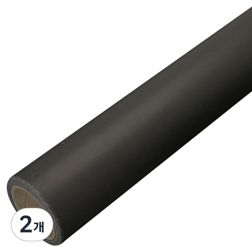솔로몬샵 무광 양면 종이롤 포장지 50g, 검정, 2개