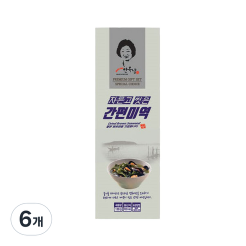 안옥남 간편미역, 120g, 6개