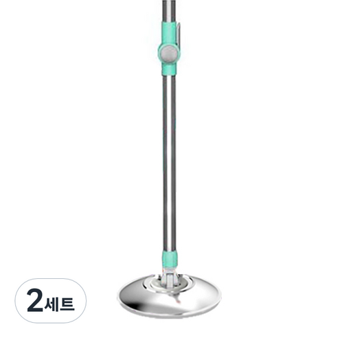 청소용 밀대봉 + 밀대판 세트 파스텔민트, 2세트