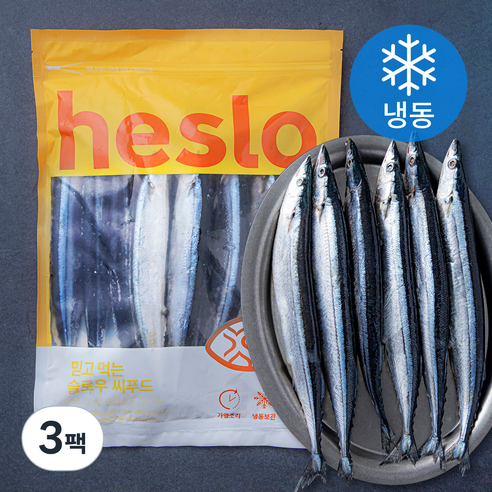 해슬로 꽁치 (냉동), 3팩, 1kg