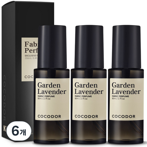 코코도르 룸 앤 패브릭 퍼퓸 섬유탈취제 가든라벤더, 80ml, 6개