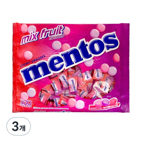 멘토스 어쏘티드 후르티 믹스, 810g, 3개
