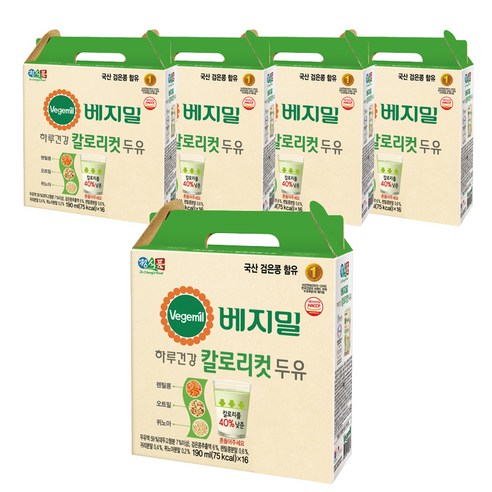 베지밀 하루건강 칼로리컷 두유 16개, 190ml, 80개