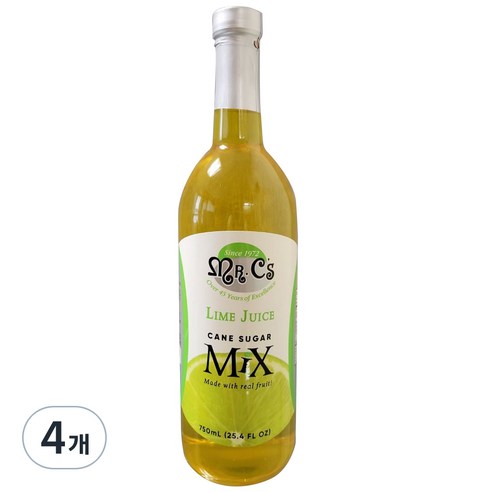 미스터 씨 라임주스 믹스, 750ml, 4개