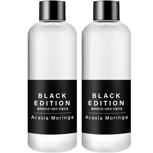 바이향 블랙에디션 디퓨저 리필 오일 2p, 200ml, 아카시아 모링가