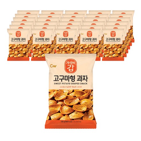 청우식품 고구마형 과자, 120g, 64개