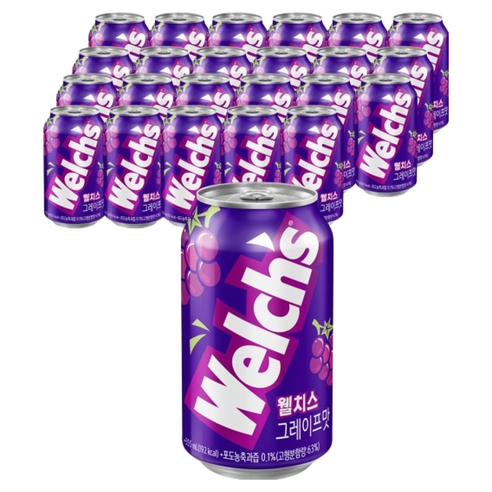 웰치스 포도, 355ml, 24개
