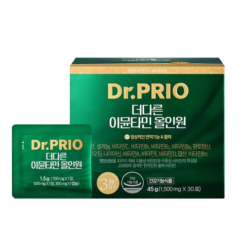 닥터프리오 더다른 이뮨타민 올인원 30p, 45g, 1개
