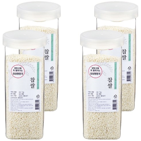 월드그린 싱싱영양통 찹쌀, 1kg, 4개