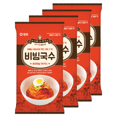 샘표 비빔국수, 135g, 4개