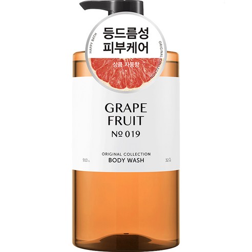 해피바스 오리지널컬렉션 등드름 자몽 바디워시, 1개, 910g