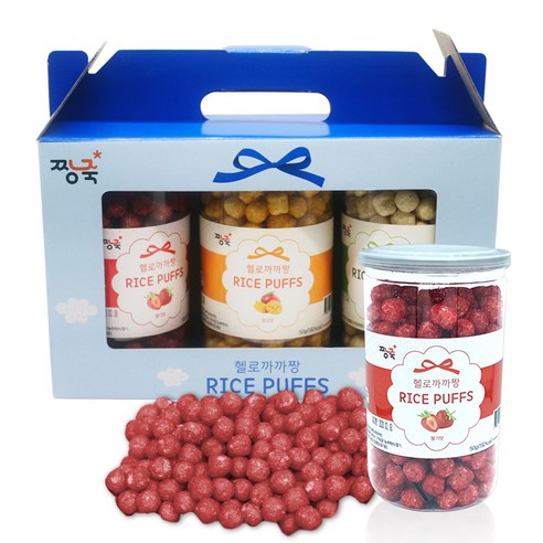 짱죽 헬로까까짱 라이스퍼프 영유아과자 50g x 3종 세트, A세트(딸기, 망고, 양파), 1세트
