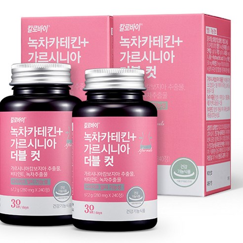 칼로바이 녹차카테킨 가르시니아 더블컷 67.2g, 240정, 2개