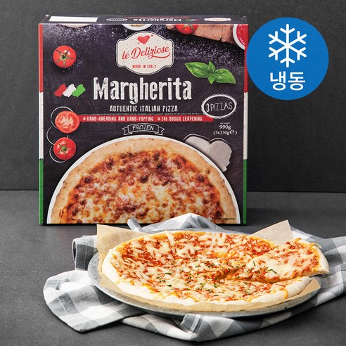 [쿠팡 직수입] 델리치오세 마르게리타 피자 (냉동), 330g, 3개