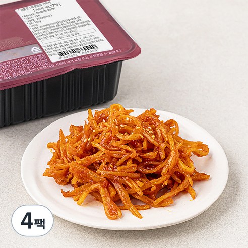 식도감 매콤달콤 진미채 볶음, 250g, 4팩