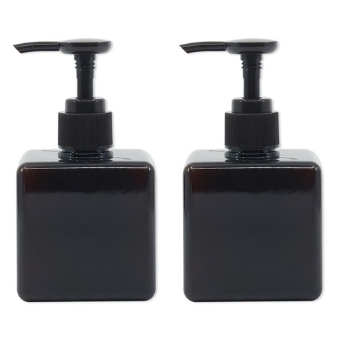 뉴앤룩 사각 디스펜서 주방세제 리필용기 일반형 250ml, 브라운, 2개