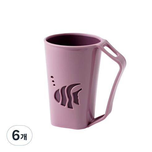 놀자리빙 피쉬 거꾸로 양치컵, 진핑크, 6개