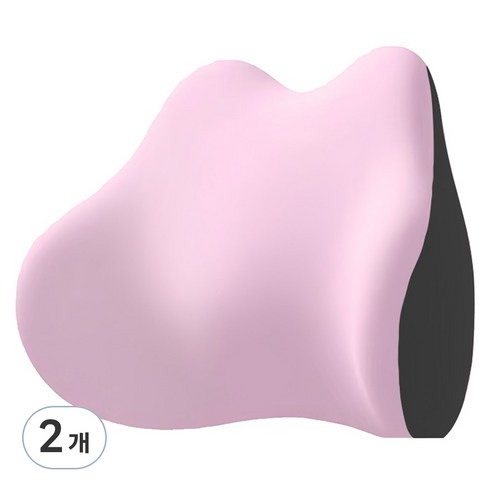 로즈온 메모리폼 허리베개, 핑크, 2개