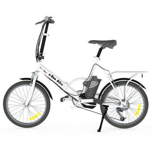 e근두운 50.8cm 20인치 4ah 시마노6단 배터리분리 e-Run Bike 전기자전거, 화이트