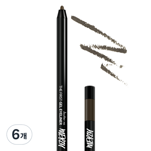 머지 더 퍼스트 젤 아이라이너 0.5g, G11 차콜 브라운, 6개
