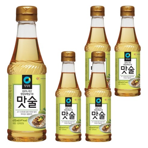 청정원 생강 매실 맛술, 410ml, 5개