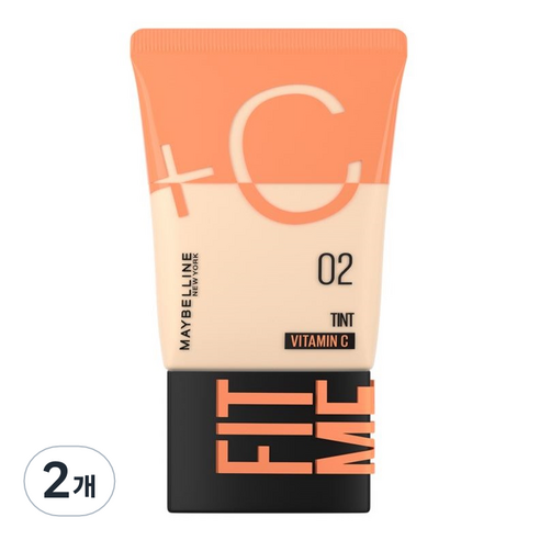 메이블린 핏미 틴트 파운데이션 30ml, 페어 옐로우, 2개