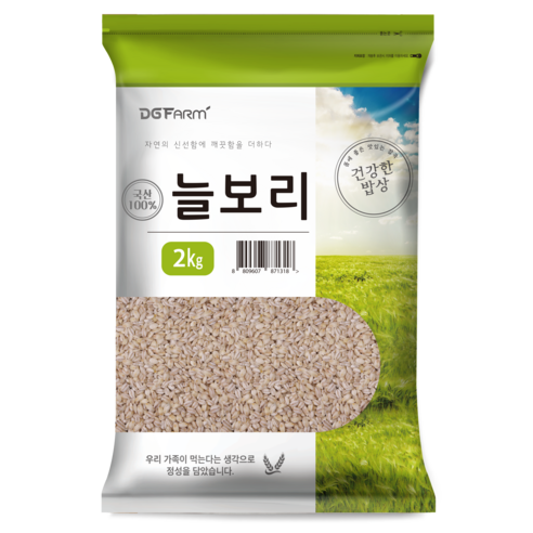 건강한밥상 국산 늘보리쌀, 2kg, 1개