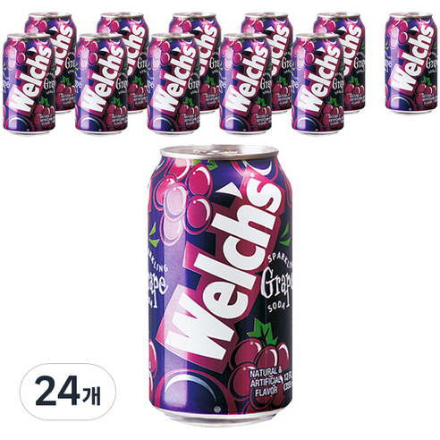 웰치스 포도맛, 355ml, 24개